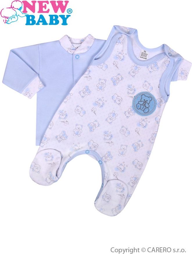2-dílná kojenecká souprava New Baby Roztomilý Medvídek modrá Modrá 74 (6-9m) - obrázek 1
