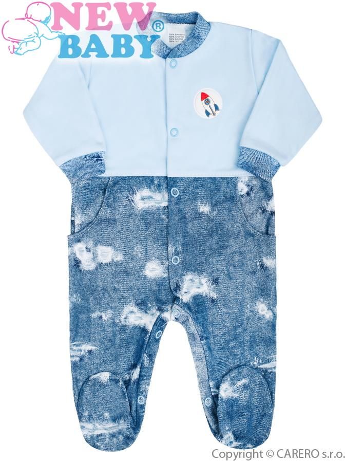 Kojenecký overal New Baby Light Jeansbaby modrý Modrá 74 (6-9m) - obrázek 1