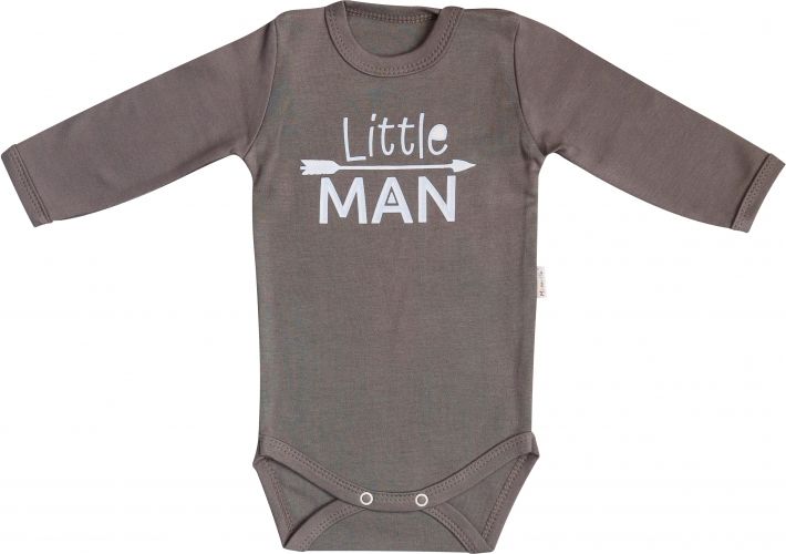 Mamatti Mamatti Kojenecké body Little Man - dlouhý rukáv, šedé, vel. 74 - obrázek 1