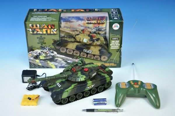 Tank RC plast 25cm na baterie na vysílačku asst 2 barvy - obrázek 1
