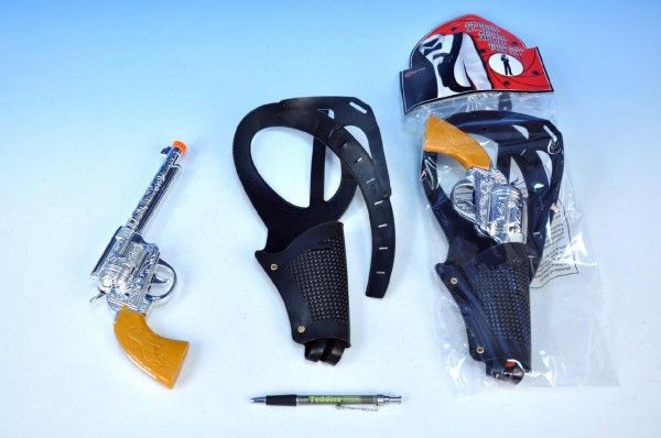 Pistole kolt 30cm kovbojská klapací s pouzdrem a opaskem - obrázek 1