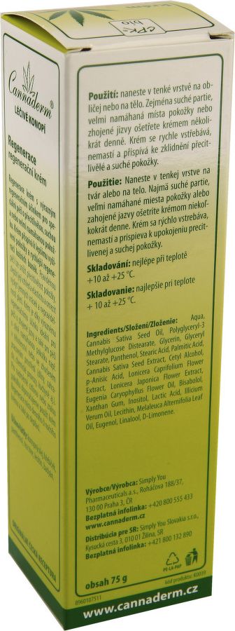 Cannaderm Regenerace regenerační krém 75g - obrázek 2