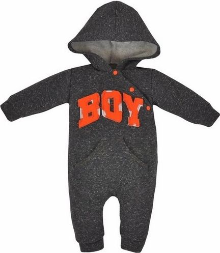 Kojenecký overal Koala Boys and Girls tmavě šedý Boy Šedá 80 (9-12m) - obrázek 1