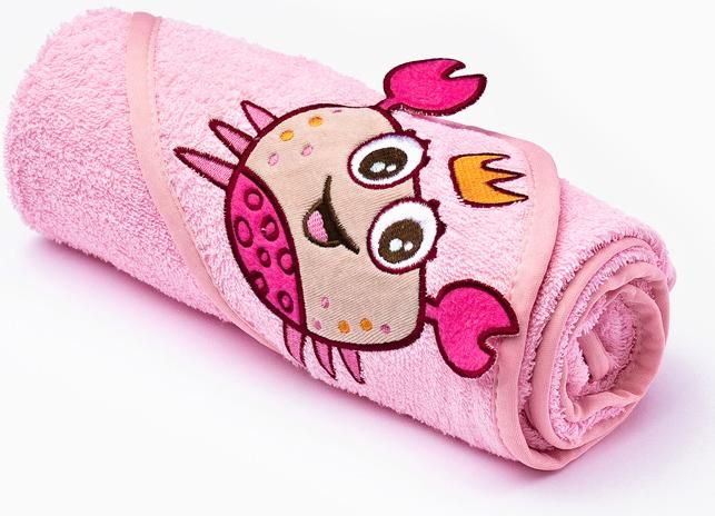 Dětská osuška Sensillo 3D Zvířátka 75x75 cm pink Růžová - obrázek 1