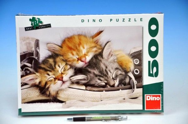 Puzzle Kotě v botě 500 dílků 47x33cm - obrázek 1