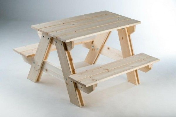 Dřevěný zahradní set smrk přírodní 80x80x48cm - obrázek 1