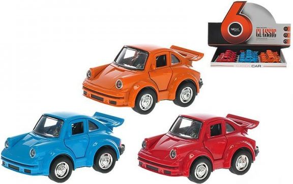 Auto sportovní 10cm kov na baterie se světlem a zvukem asst 3 barvy - obrázek 1