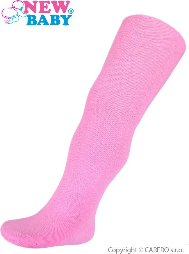Bavlněné jednobarevné punčocháčky New Baby růžové Růžová 80 (9-12m) - obrázek 1
