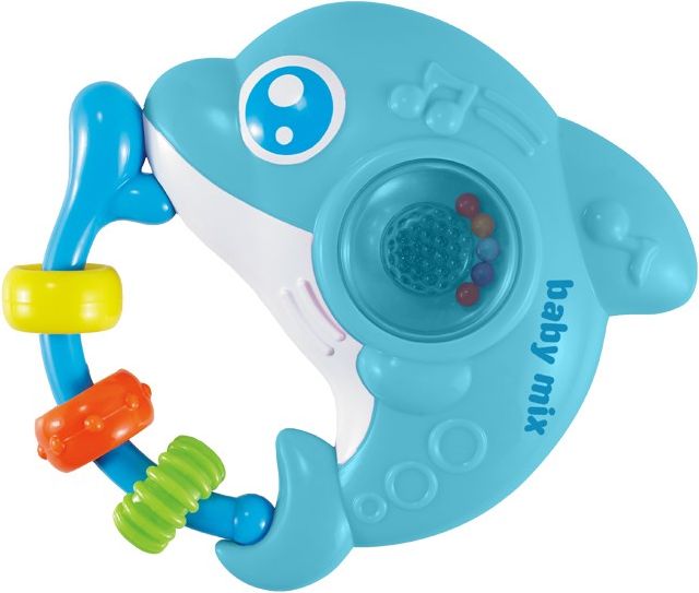 Dětské chrastítko se zvukem Baby Mix Delfín Modrá - obrázek 1