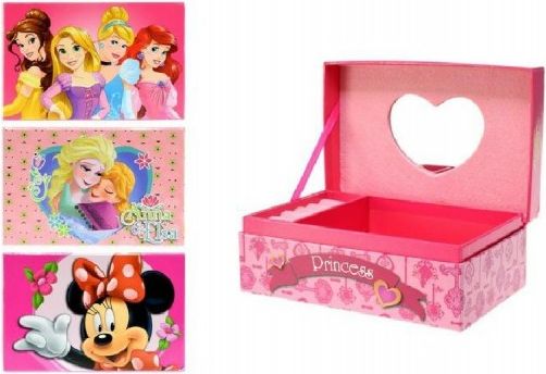 Skříňka šperkovnice se zrcátkem 18x12x8cm asst Disney - obrázek 1