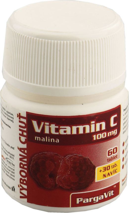 PargaVit Vitamin C malina tbl.90 - obrázek 1