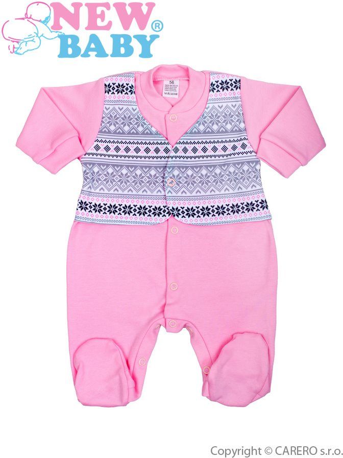 Kojenecký overal New Baby Etnik růžový Růžová 74 (6-9m) - obrázek 1