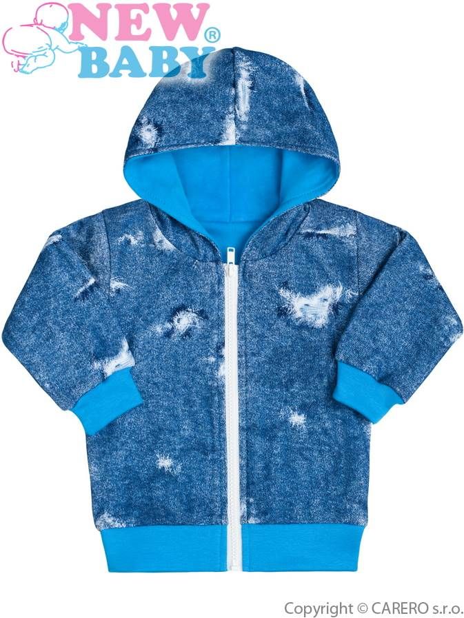 Kojenecká mikinka s kapucí New Baby Light Jeansbaby modrá Modrá 86 (12-18m) - obrázek 1