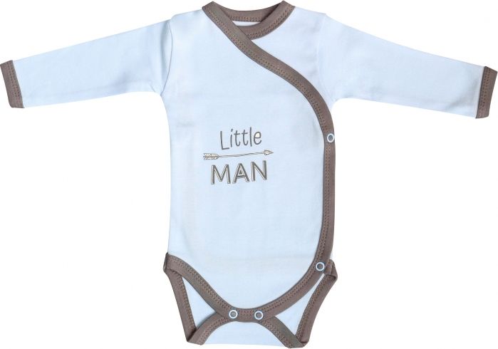 Mamatti Mamatti Body Little Man - dlouhý rukáv - zapínání bokem - sv. modré - obrázek 1