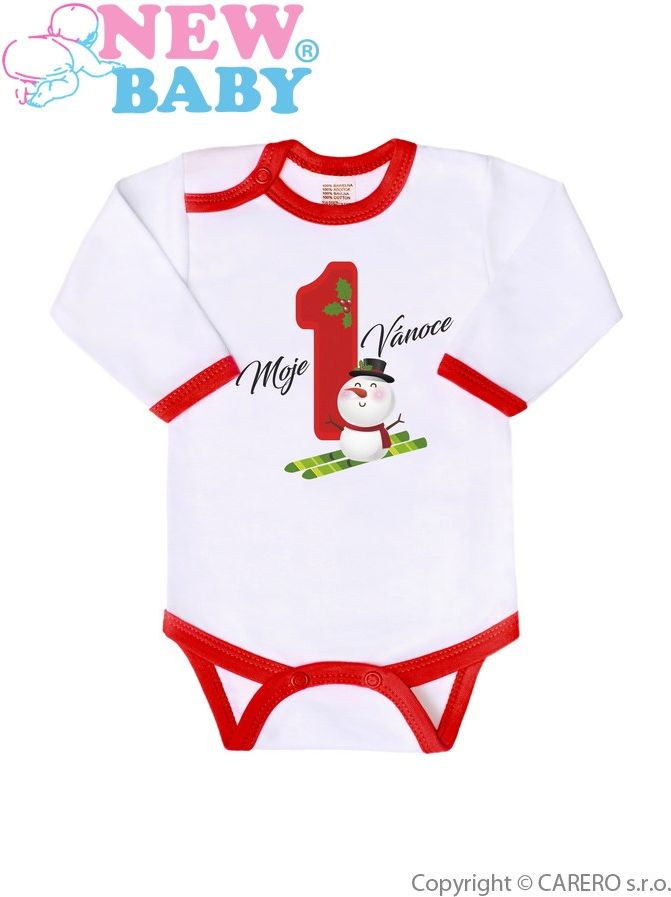 Body s potiskem New Baby Nejkrásnější dáreček Červená 74 (6-9m) - obrázek 2