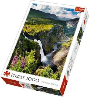 Puzzle Vodopád - Norsko 1000 dílků 48x68,3cm - obrázek 1