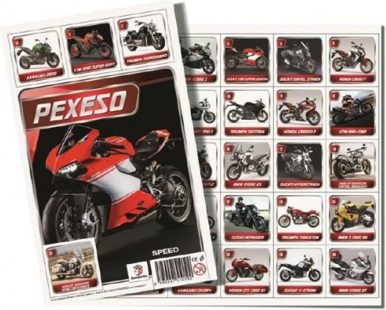 Pexeso Motorky společenská hra 32 obrázkových dvojic - obrázek 1