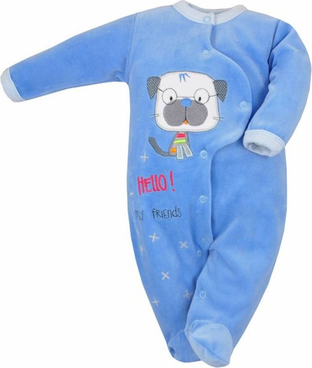 Kojenecký overal Koala Hello modrý Modrá 68 (4-6m) - obrázek 1