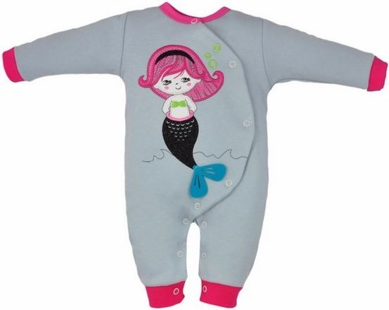 Kojenecký overal Bobas Fashion Bali šedý Šedá 80 (9-12m) - obrázek 1