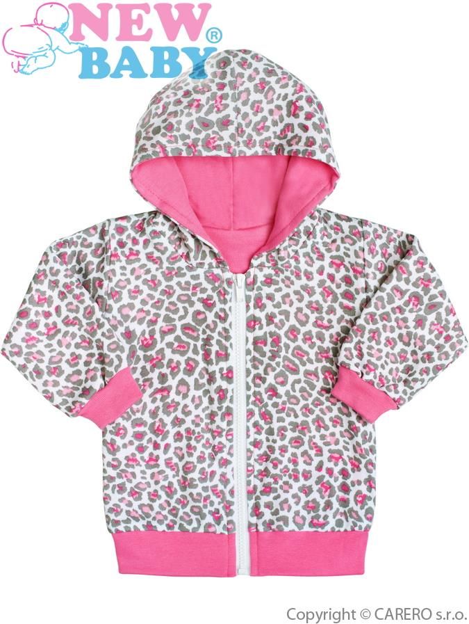 Kojenecká mikinka s kapucí New Baby Leopardík růžová Růžová 80 (9-12m) - obrázek 1