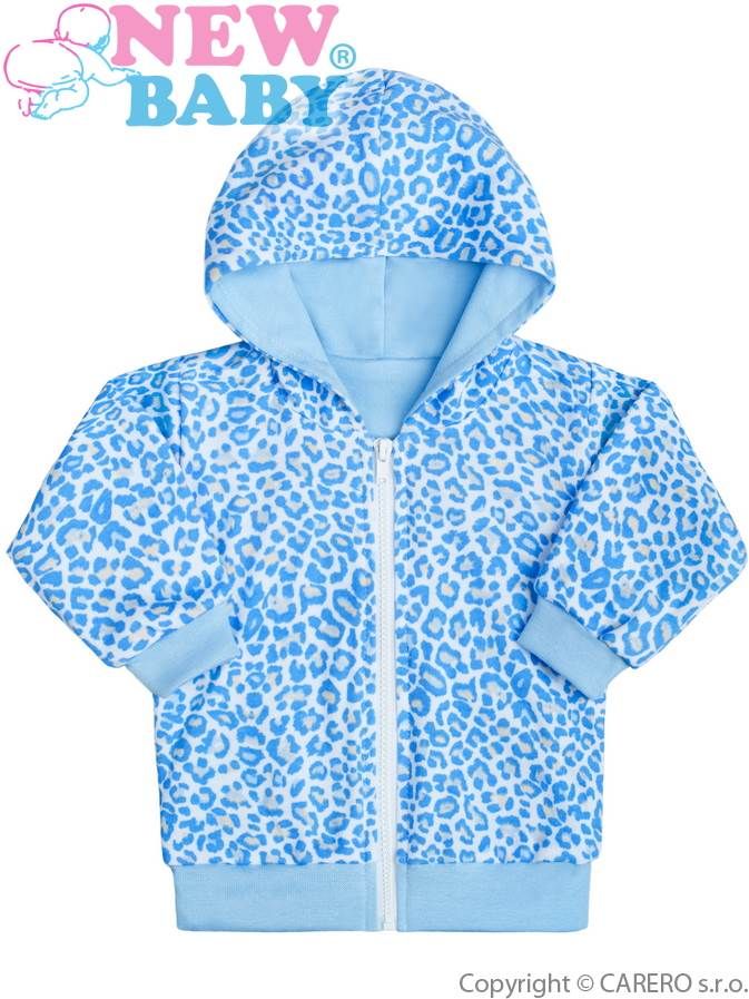 Kojenecká mikinka s kapucí New Baby Leopardík modrá Modrá 74 (6-9m) - obrázek 1