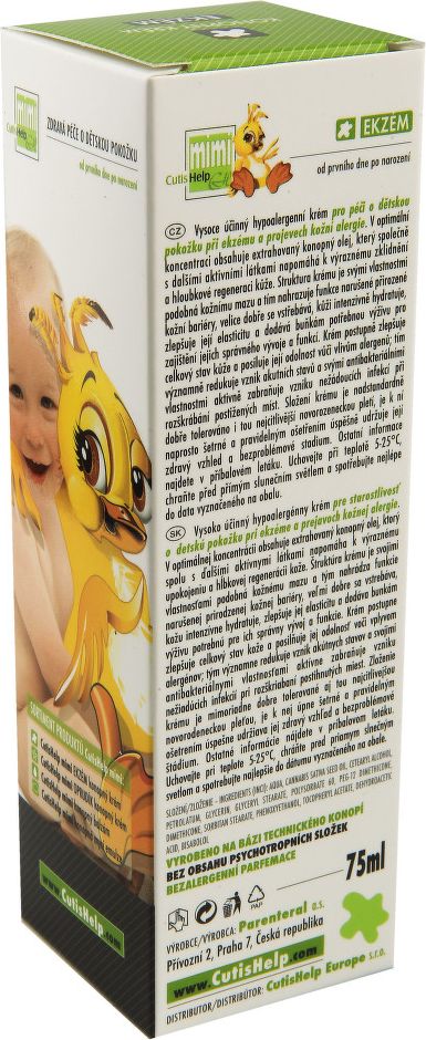 CutisHelp mimi EKZÉM konopný krém 75 ml - obrázek 2