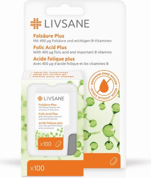 LIVSANE kyselina listová + B vitaminy 100 ks - obrázek 1