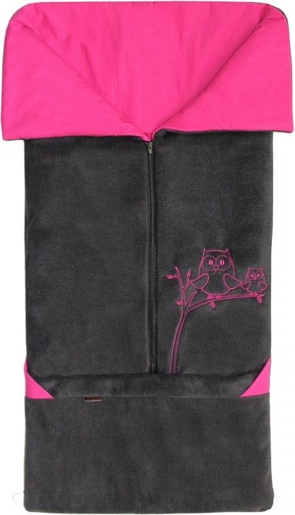 FUSAK 2V1 FLEECE + BAVLNA antracit/fuchsie - obrázek 1