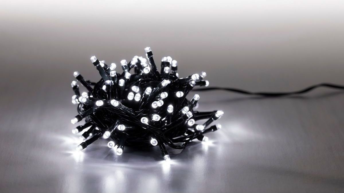 Marimex Řetěz světelný 200 LED 10 m studená bílá 8 funkcí - obrázek 1