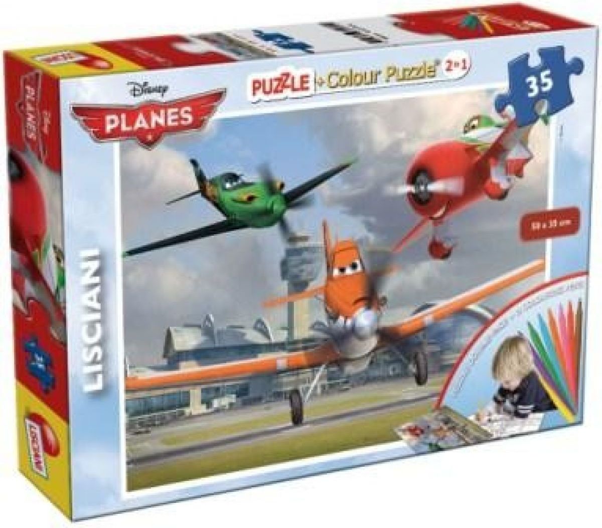 Lisciani Giochi Planes Puzzle 2v1 35 dílků - obrázek 1