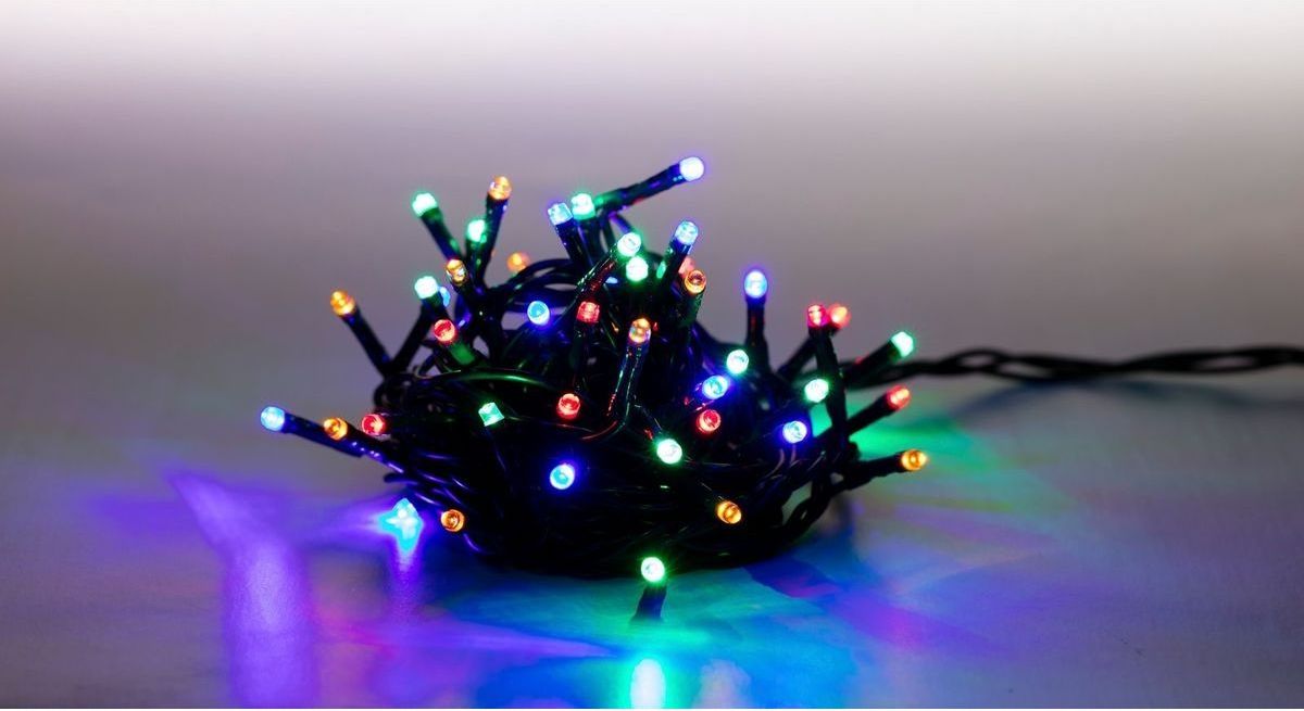 Marimex Řetěz světelný 100 LED 5 m barevná zelený kabel 8 funkcí - obrázek 1