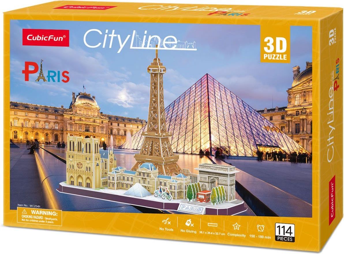 Cubic Fun Puzzle 3D Paříž 114 dílků - obrázek 1