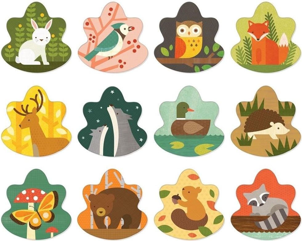 Petit Collage Memo Forest animals uni - obrázek 2