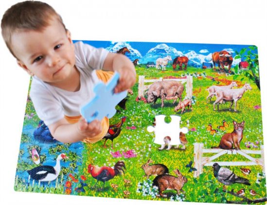 LC Pěnové podlahové puzzle Zvířata 54 dílků - obrázek 1