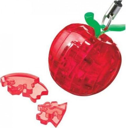 HCM KINZEL 3D Crystal puzzle přívěsek Červené jablko - obrázek 1