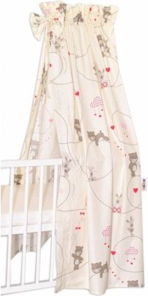 Nebesa z celé látky MÍŠA Baby Nellys - béžový - obrázek 1