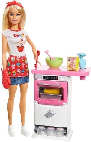 Barbie VAŘENÍ A PEČENÍ HERNÍ SET S PANENKOU - obrázek 1