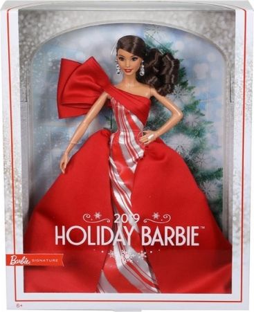 Barbie VÁNOČNÍ PANENKA BRUNETKA - obrázek 1