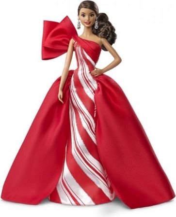 Barbie VÁNOČNÍ PANENKA BRUNETKA - obrázek 2