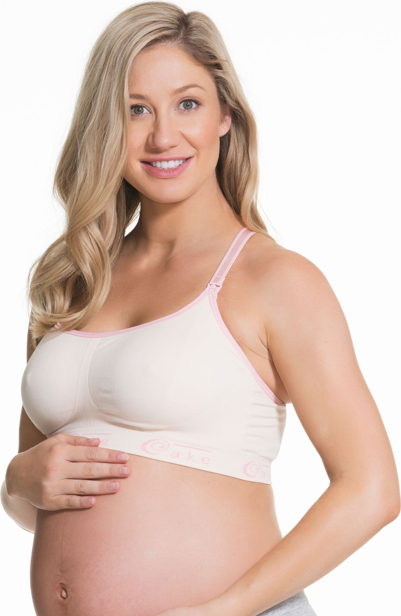 Cake Maternity Bezešvá kojicí podprsenka Cotton Candy Velikost: XL, Barva: pudrová - obrázek 1