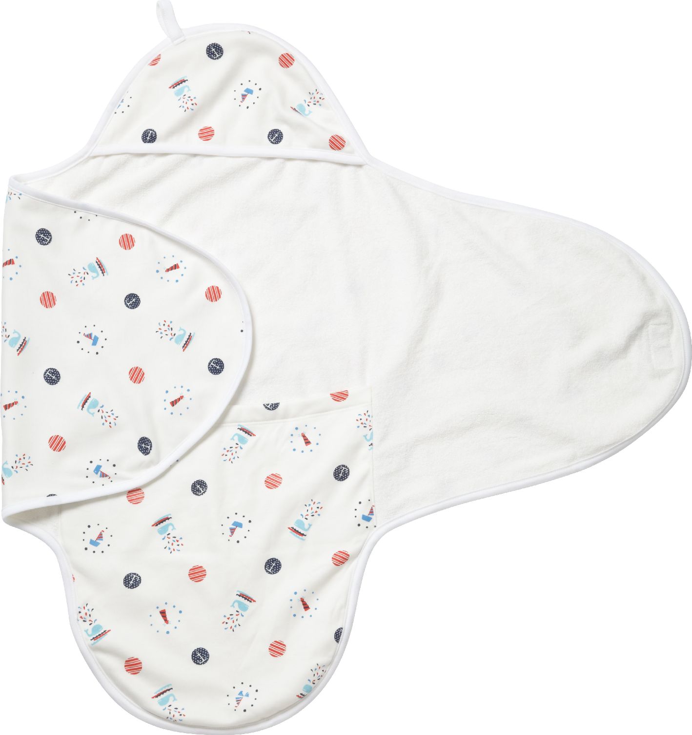 Piccalilly BIO zavinovací deka osuška 2v1 Sailor spot Velikost: 0-3m, Barva: mix - obrázek 1