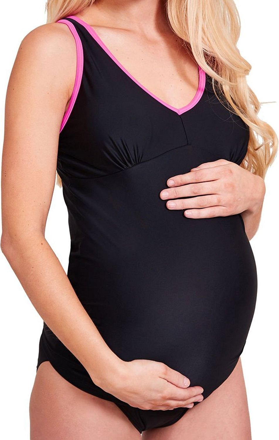 Emma-Jane Těhotenské plavky s vyztuženými košíčky dvoudílné Velikost: 38/40, Barva: černá - obrázek 1