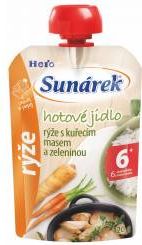 Sunárek Rýže s kuřecím masem a zeleninou 120 g