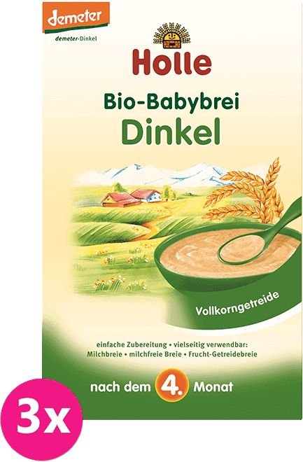 3x HOLLE Bio Špaldová bezmléčná kaše, 250 g - obrázek 1