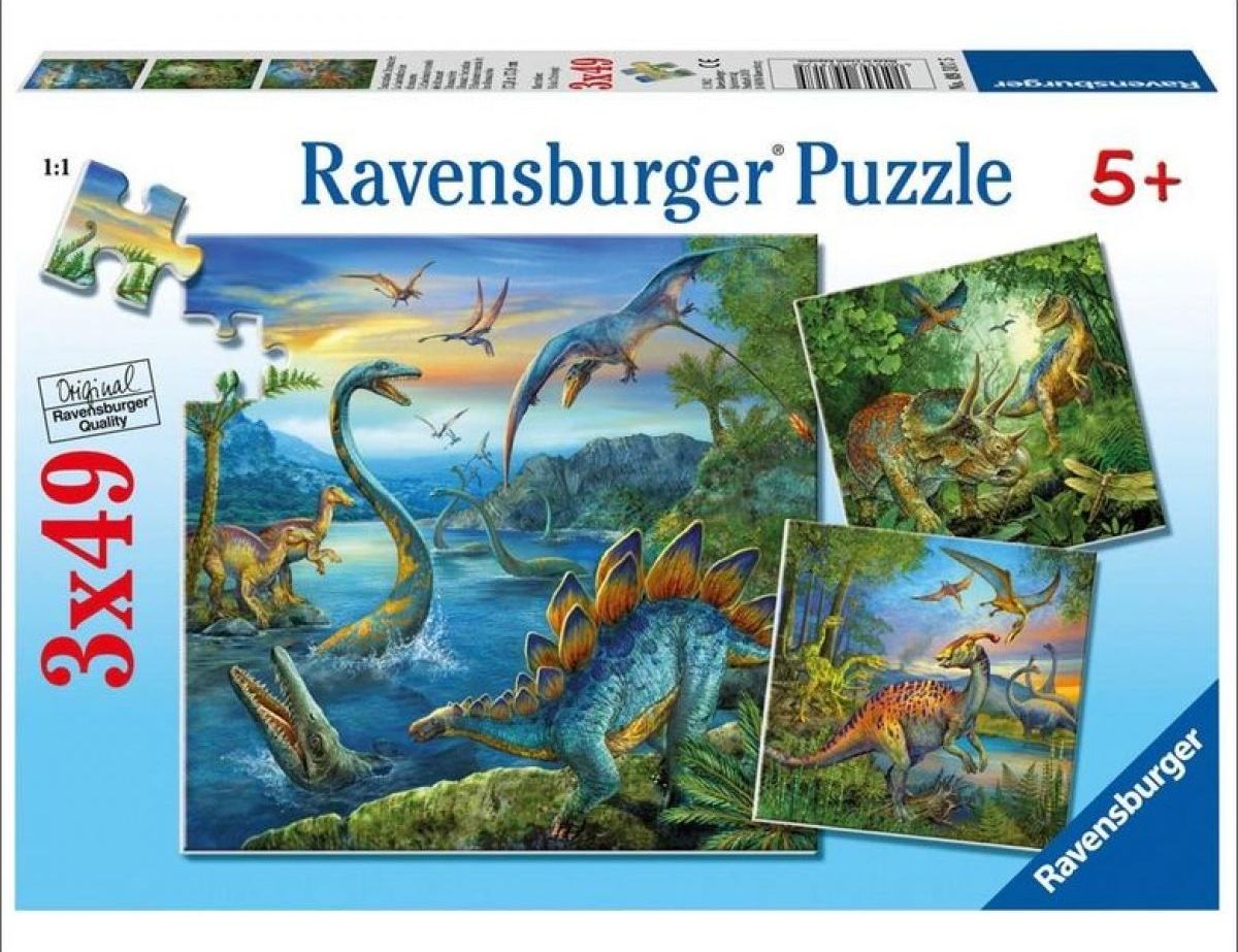 Ravensburger Dinosauři 3 x 49 dílků - obrázek 1