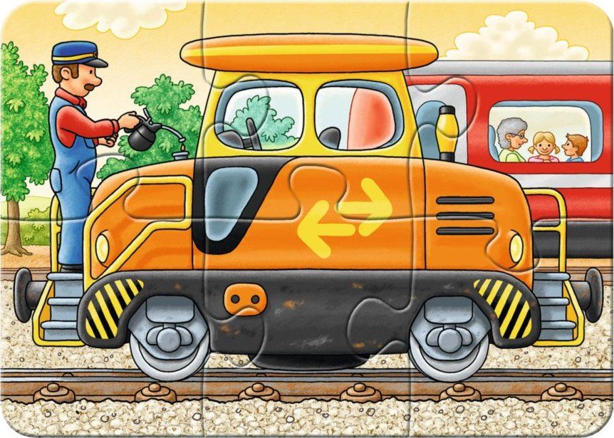RAVENSBURGER Moje první puzzle Dopravní stroje 4v1 (2,4,6,8 dílků) - obrázek 3
