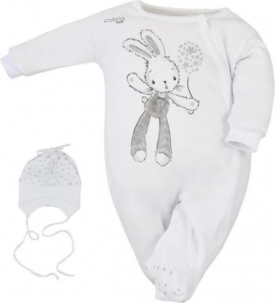 Kojenecký overal s čepičkou Koala Rabbit, Bílá, 50 - obrázek 1