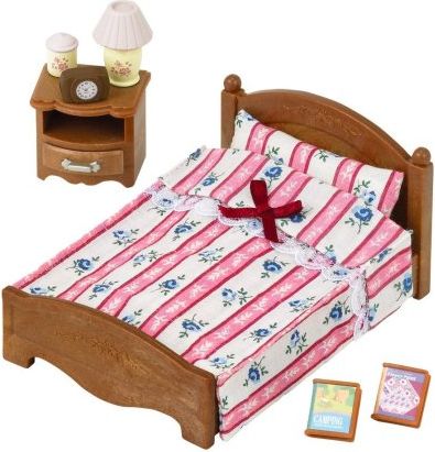 Sylvanian Families - Dvojlůžko s nočním stolkem - obrázek 1