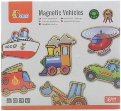 Dřevěné magnety 20 ks - dopravní prostředky - obrázek 1