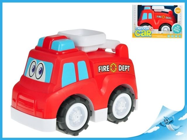 Auto hasičské veselé 25cm volný chod 18m+ v krabičce - obrázek 1